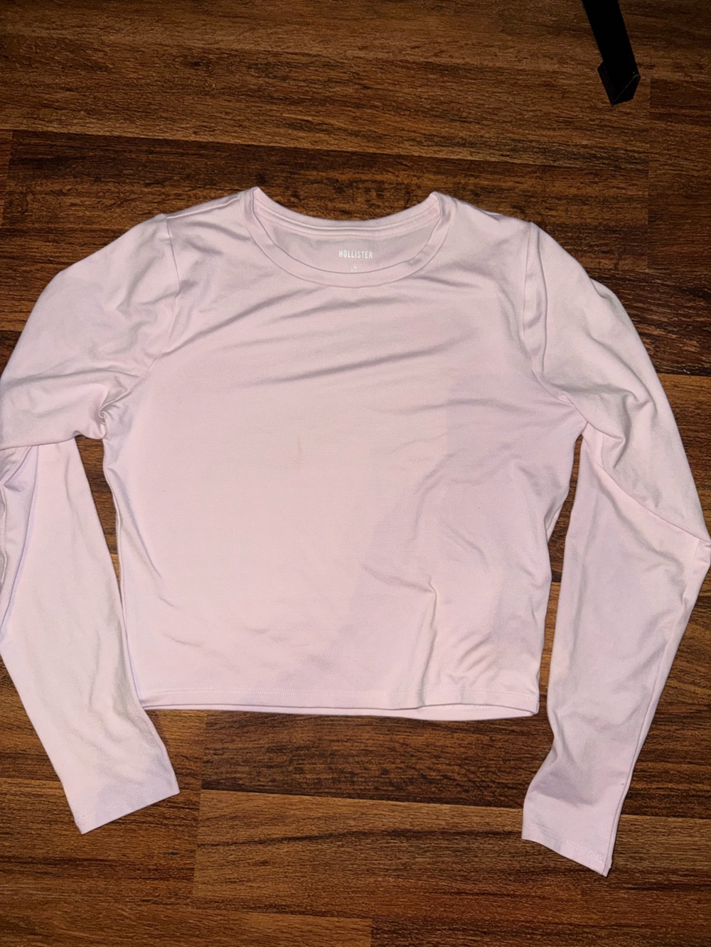 Hollister Light Pink Long Sleeve Crewneck Top